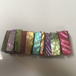 Vintage Stretch Jewel Shell Bracelet
